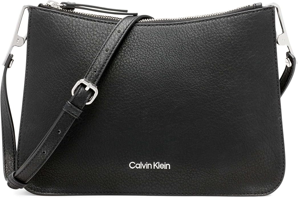 Calvin Klein Sonoma Bubble Lamb Novelty Messenger Crossbody – Black/Silver (New) - LNJ Liquidations