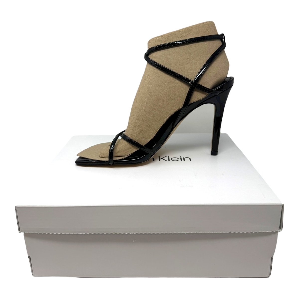 Calvin Klein Women's Tegin Heeled Sandal, Black, 9.5 - Clothing And Accessories - LNJ Liquidations