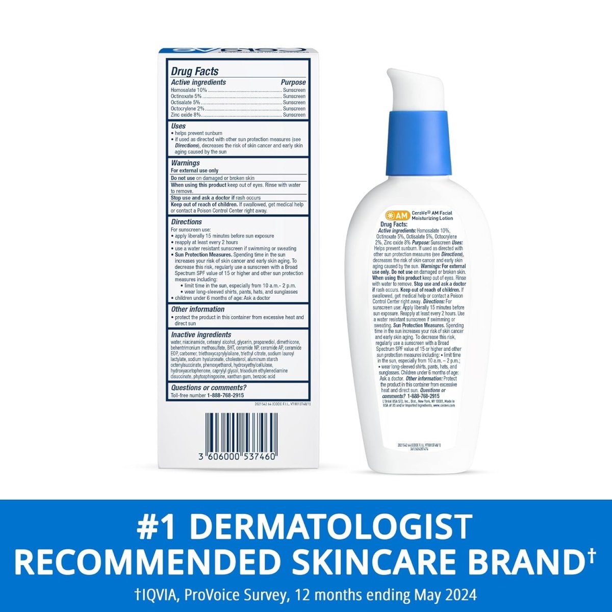 CeraVe AM Facial Moisturizing Lotion with SPF 30 3 oz Oil Free Face Moisturizer - LNJ Liquidations