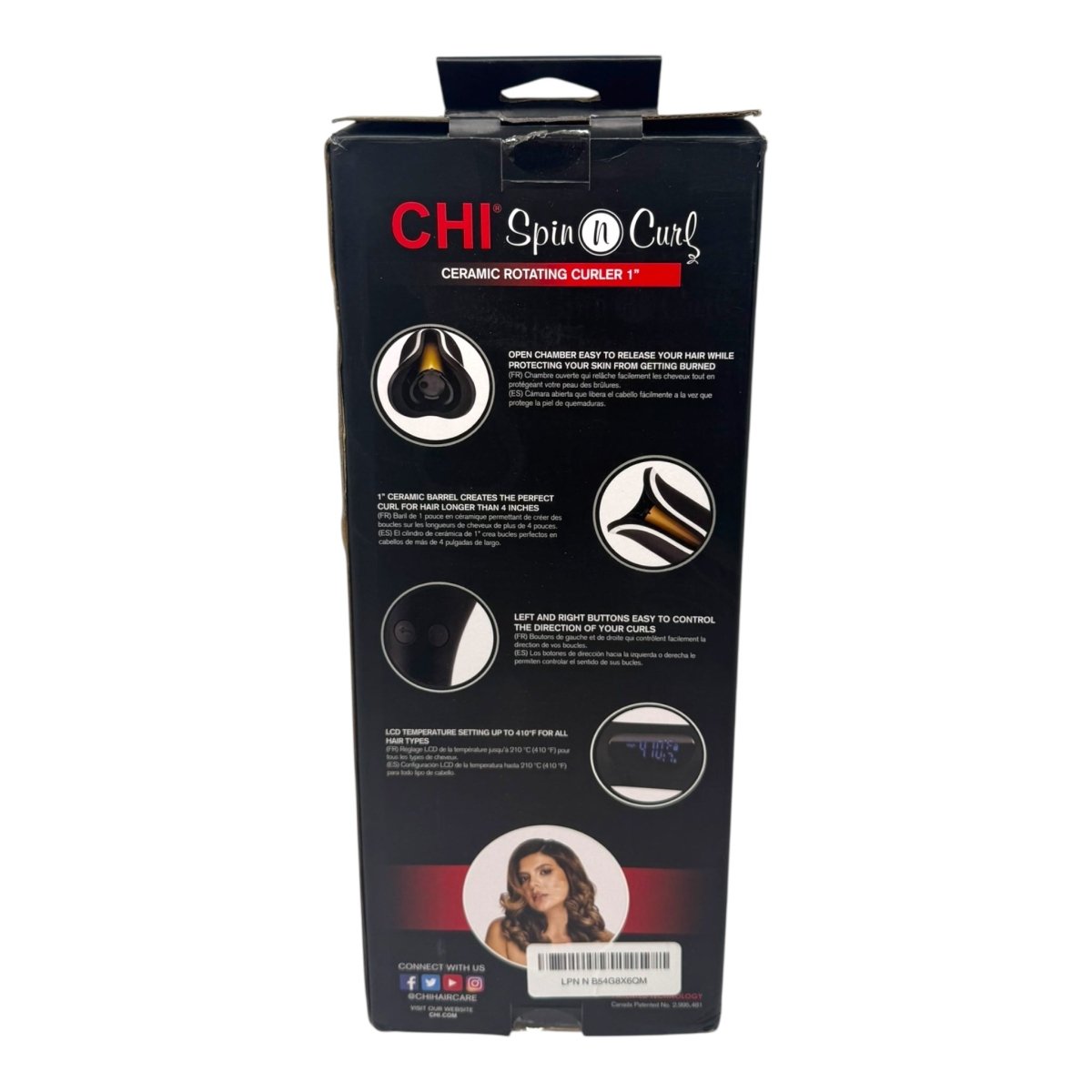 CHI Spin N Curl Curling Iron Onyx Black - LNJ Liquidations