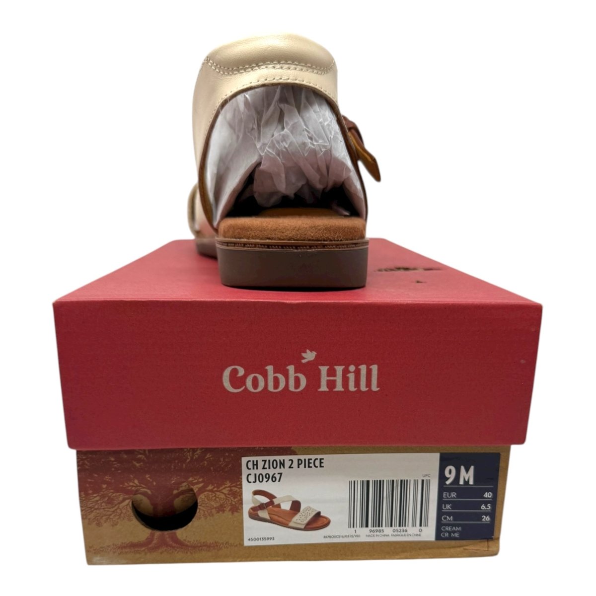 Cobb Hill Women's Zion 2 Piece Sandal, Vanilla Leather, 9 - Clothing And Accessories - LNJ Liquidations