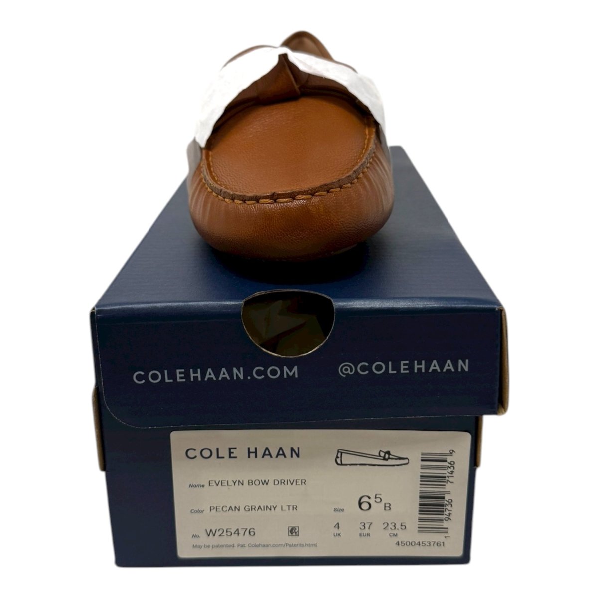 Cole Haan Women's Evelyn Bow Driver Driving Style Loafer, Pecan Grainy LTR, 6.5 - Clothing And Accessories - LNJ Liquidations