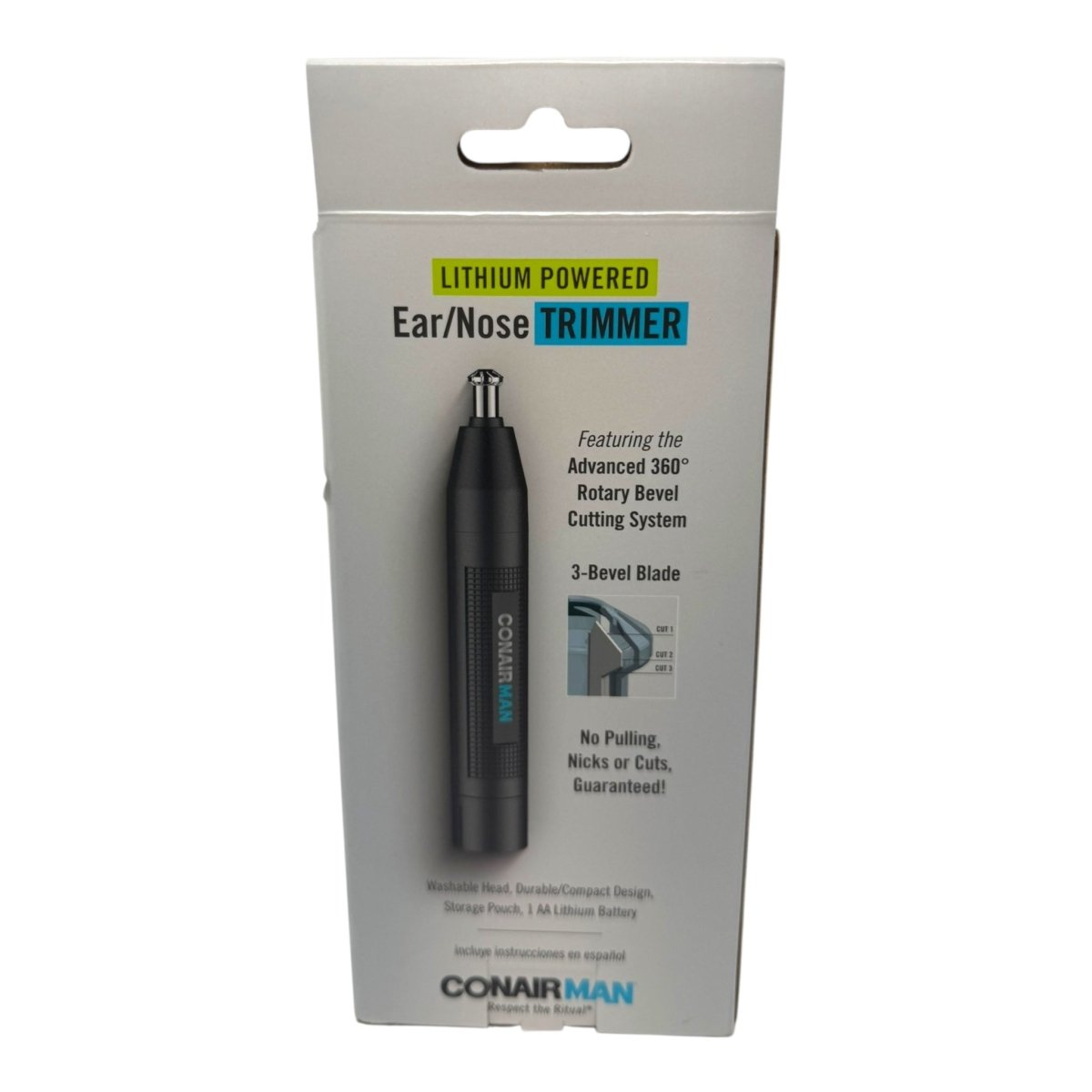 ConairMan Nose Hair Trimmer for Men, For Nose, Ear, and Eyebrows, Patent 360 Bevel - LNJ Liquidations