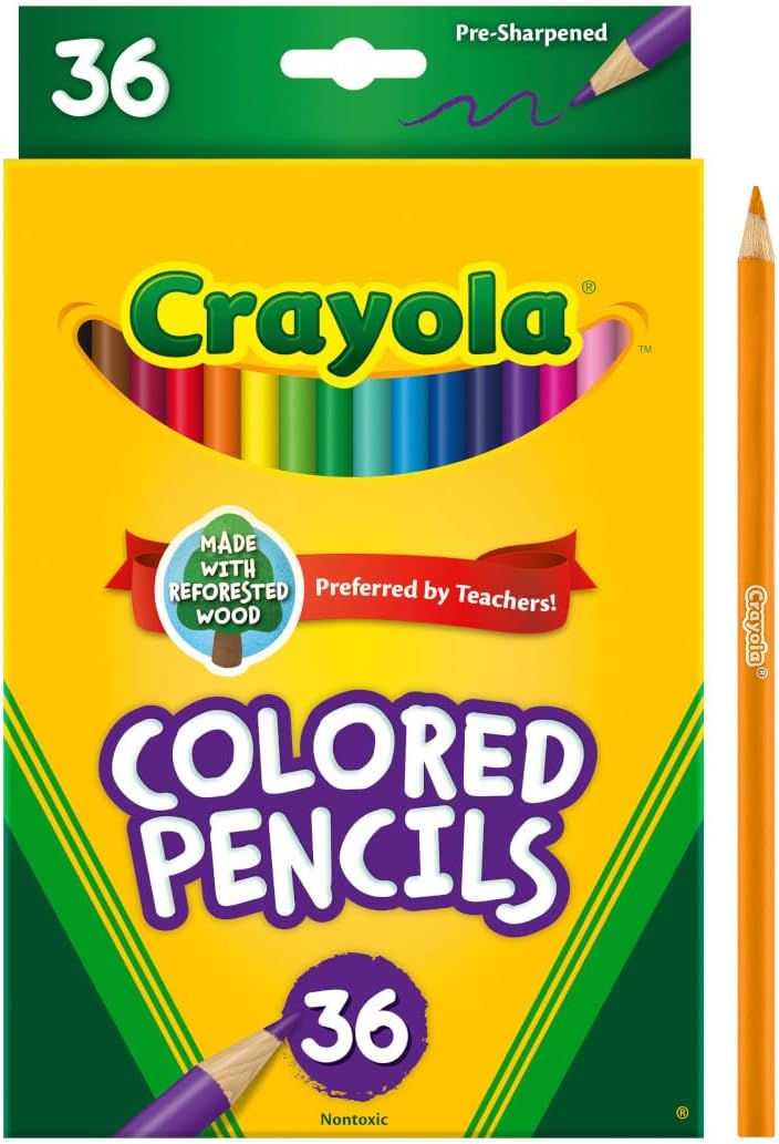 Crayola Colored Pencils 36 Count Pre Sharpened Kids Pencil Set Back to School Supplies - LNJ Liquidations