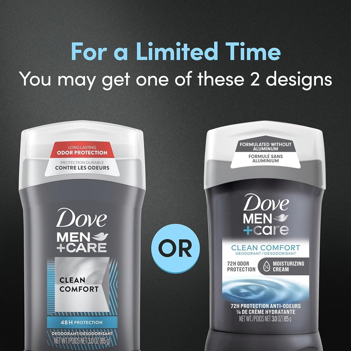 Dove Men+Care Clean Comfort Deodorant Stick 3 oz - 100 Piece Wholesale Lot - LNJ Liquidations