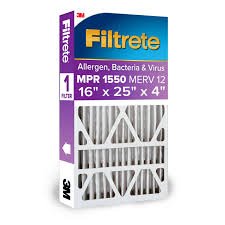 Filtrete 16x25x4 Allergen, Bacteria & Virus Deep Pleat Air Filter – 1550 MPR, MERV 12 Electrostatic Furnace Filter – New - LNJ Liquidations