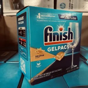 Finish Gelpacs Dishwasher Detergent Orange Scent 84 Count - LNJ Liquidations