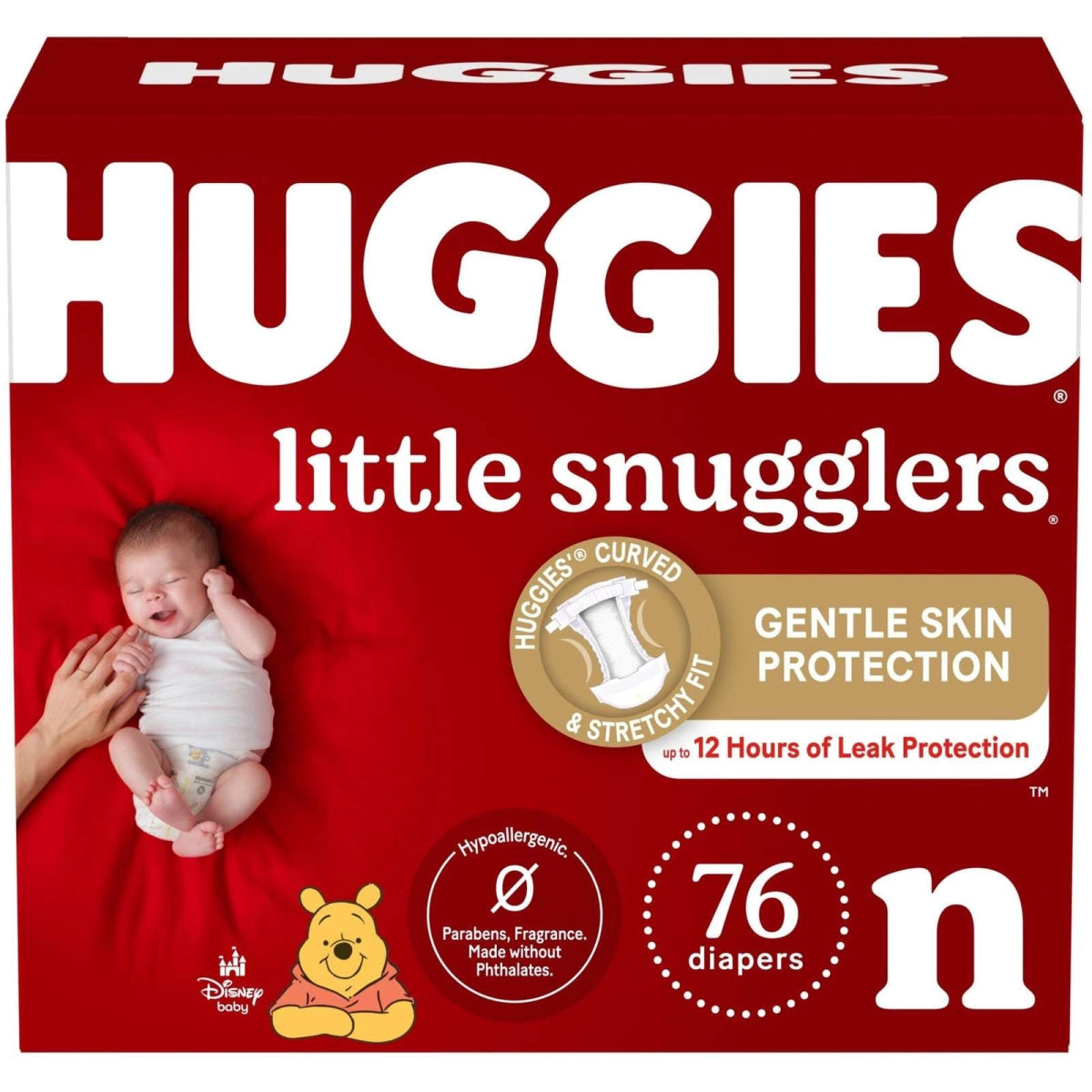 Huggies Little Snugglers Baby Diapers Newborn Size 76 Count New - LNJ Liquidations