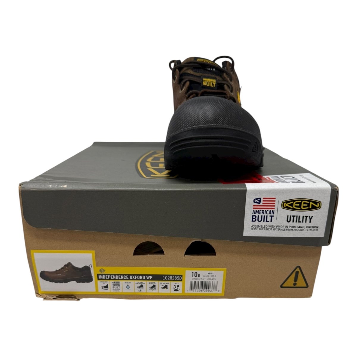 KEEN Utility Men's Independence Oxford Composite Toe Waterproof Work Shoes, Dark Earth/Black, 10 - Clothing And Accessories - LNJ Liquidations