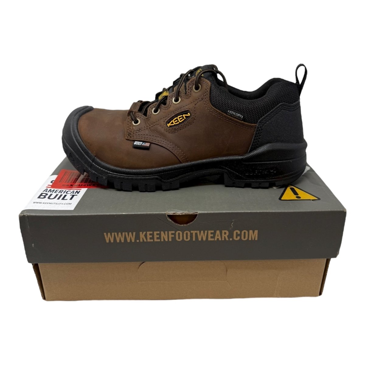 KEEN Utility Men's Independence Oxford Composite Toe Waterproof Work Shoes, Dark Earth/Black, 10 - Clothing And Accessories - LNJ Liquidations
