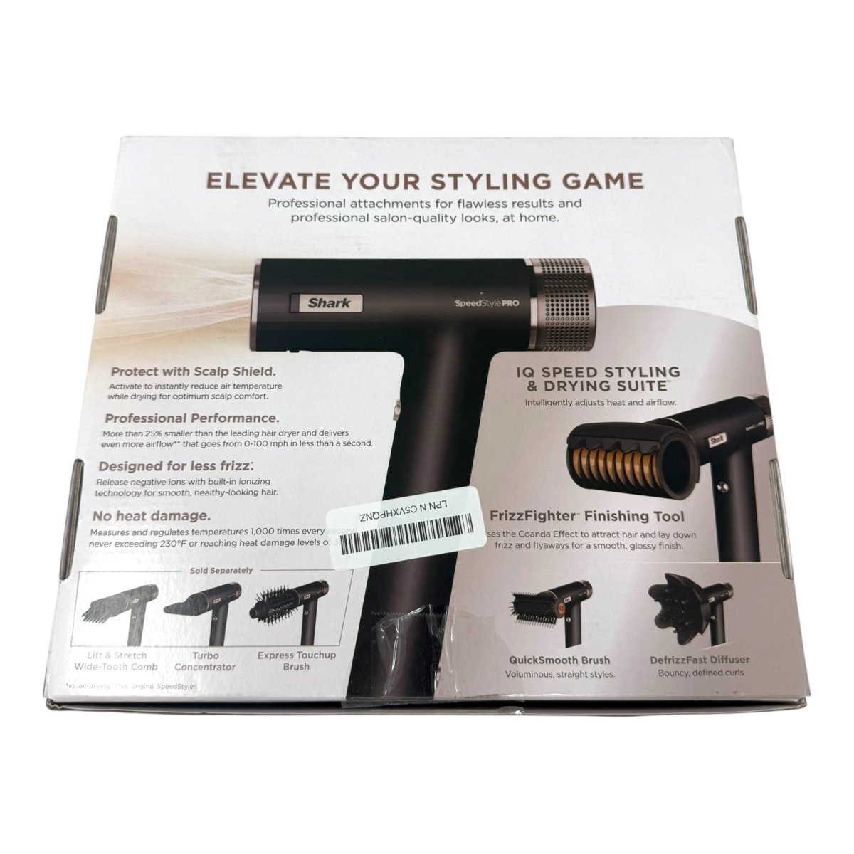 Shark SpeedStyle Pro Professional Performance High - Velocity Hair Dryer System with Scalp Shield and IQ Speed Styling - LNJ Liquidations