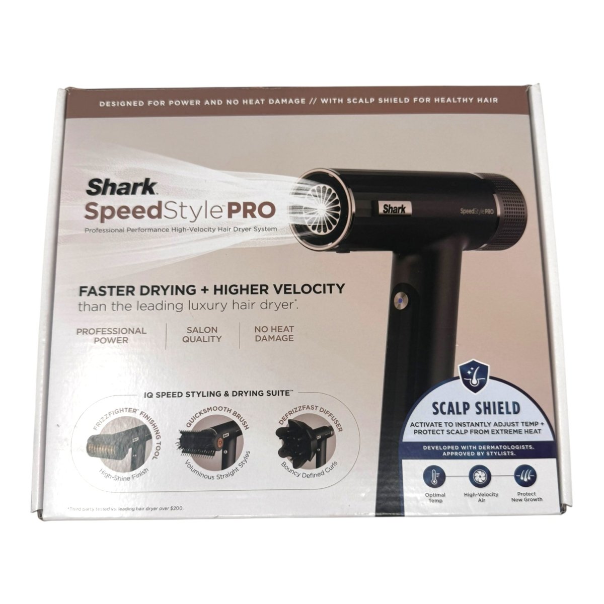 Shark SpeedStyle Pro Professional Performance High - Velocity Hair Dryer System with Scalp Shield and IQ Speed Styling - LNJ Liquidations