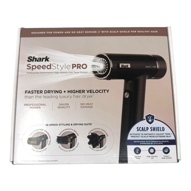 Shark SpeedStyle Pro Professional Performance High - Velocity Hair Dryer System with Scalp Shield and IQ Speed Styling - LNJ Liquidations