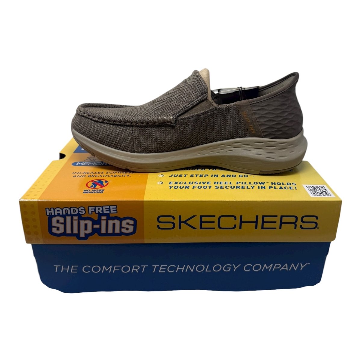 Skechers Men's Parson - Ralven 204804 Moc Toe Slip - Ins, Taupe, 8.5 Wide - Clothing And Accessories - LNJ Liquidations