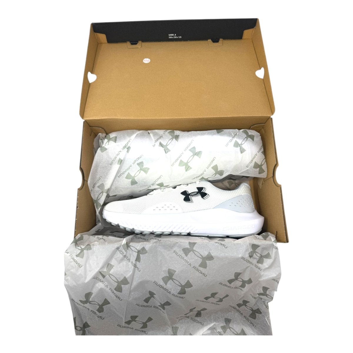 Under Armour Men’s Charged Surge 4 Running Shoe – White/Halo Gray/Black - (Size 11) - LNJ Liquidations