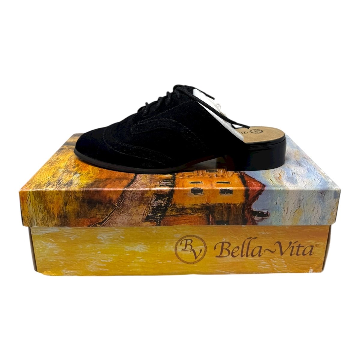 Bella Vita Women's Baxter Flat, Black Kid Suede, 6 2W US - Clothing And Accessories - LNJ Liquidations