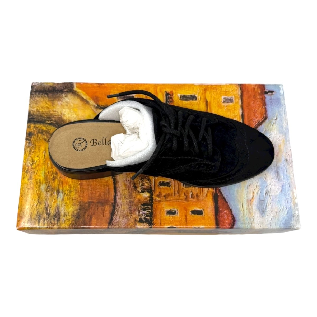 Bella Vita Women's Baxter Flat, Black Kid Suede, 6 2W US - Clothing And Accessories - LNJ Liquidations