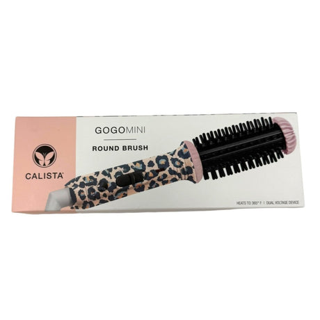 CALISTA GoGo Mini Heated Round Brush – 7” Travel Hair Styling Tool, Dual Voltage, 365°F Heat – Open Box - LNJ Liquidations