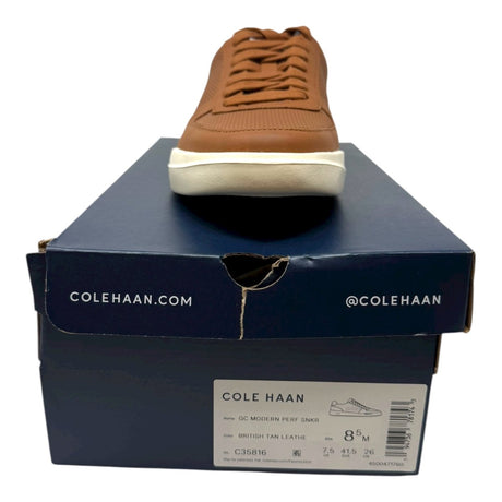 Cole Haan Men's Grand Crosscourt Modern Perforated Sneaker, British TAN Leathe, 8.5 - Clothing And Accessories - LNJ Liquidations