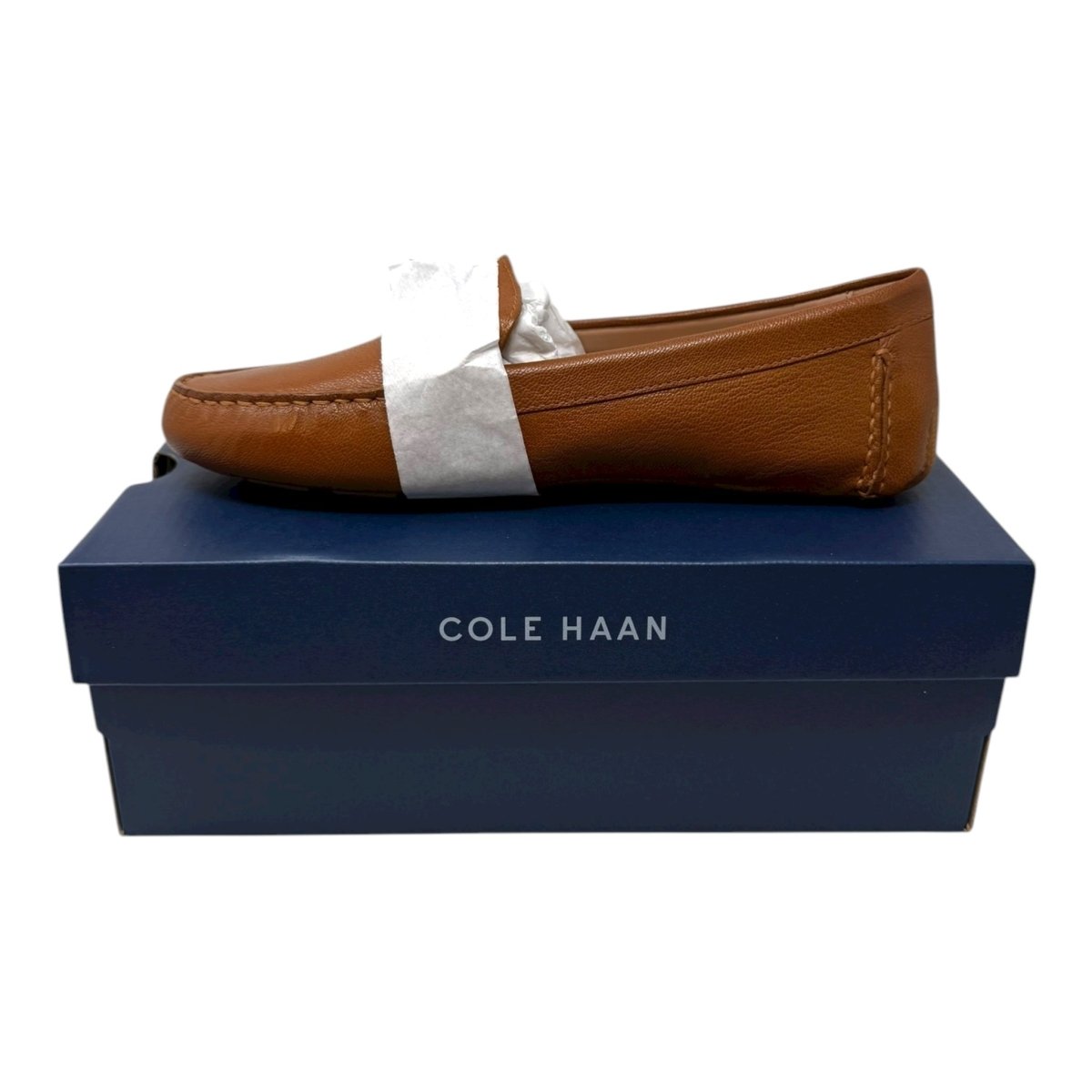 Cole Haan Women's Evelyn Bow Driver Driving Style Loafer, Pecan Grainy LTR, 6.5 - Clothing And Accessories - LNJ Liquidations