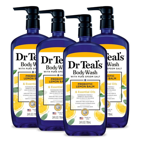 Dr Teal's Body Wash with Prebiotic Lemon Balm & Sage, 24 fl oz (Case of 4) - Health & Beauty - LNJ Liquidations