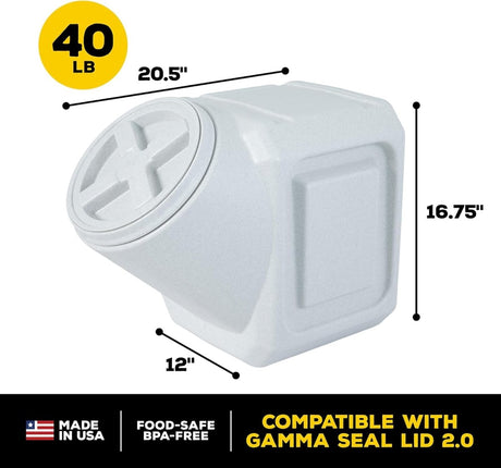 Gamma2 Vittles Vault Stackable Dog Food Storage Container with Sealing Lid Up to 40 lbs USA Made - LNJ Liquidations