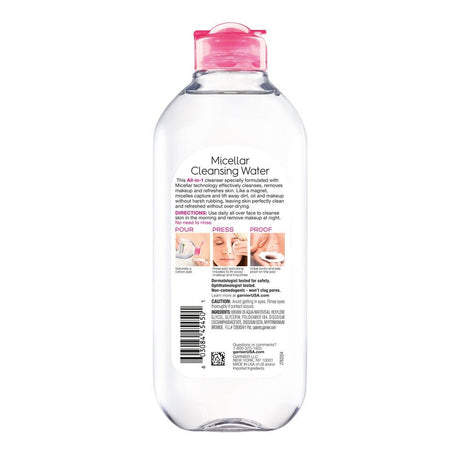 Garnier SkinActive Micellar Cleansing Water All in 1 Cleanser & Makeup Remover, 13.5 Ounces - Health & Beauty - LNJ Liquidations