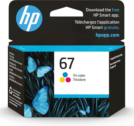 HP 67 Tri color Ink Cartridge 3YM55AN Works with DeskJet and Envy Printers - LNJ Liquidations