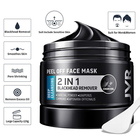 JVR Peel Off Face Mask - Blackhead Remover Mask for Men - Health & Beauty - LNJ Liquidations