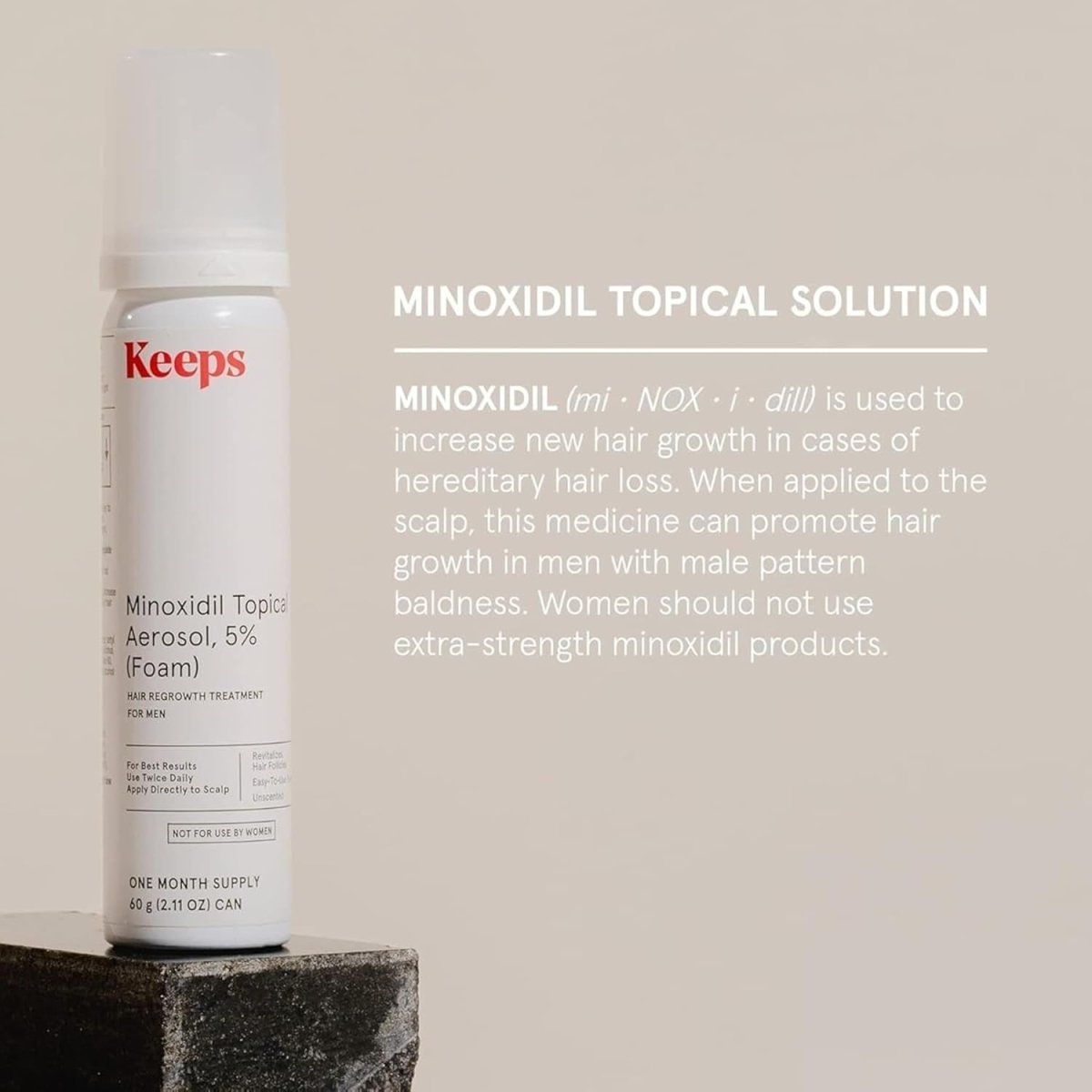 Keeps Extra Strength Minoxidil for Men 5 Percent Foam Hair Growth Treatment 3 Month Supply New - LNJ Liquidations