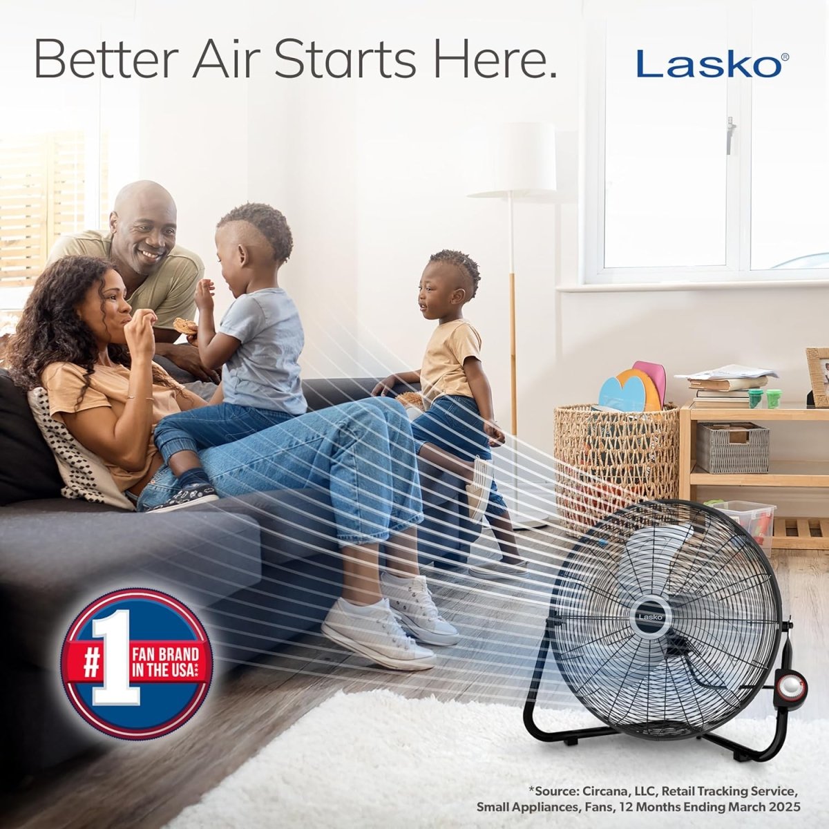 Lasko 20 Inch High Velocity Wall Mount Fan with Pivoting Head 3 Speeds Black 2264QM - LNJ Liquidations