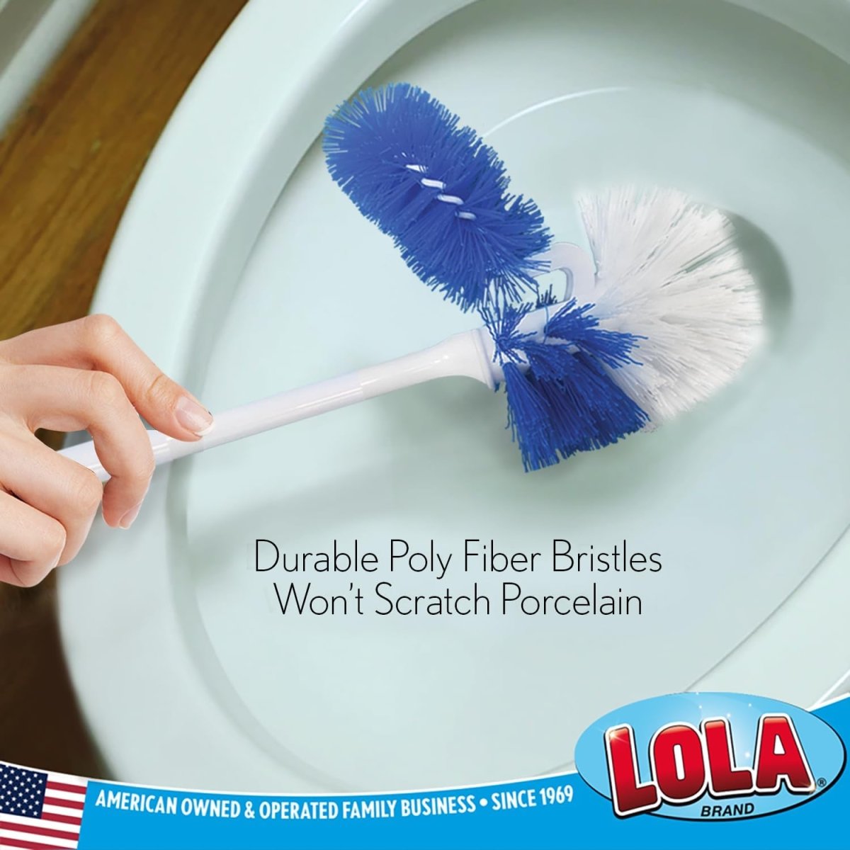 Lola Products Classic Toilet Brush with Under The Rim Scrubber 6 Pack - LNJ Liquidations