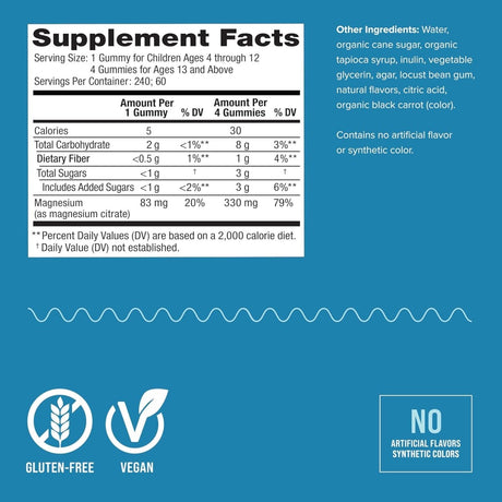 Natural Vitality Calm Magnesium Citrate Stress Relief Gummies Raspberry Lemon 240 Count (Packaging May Vary) - LNJ Liquidations