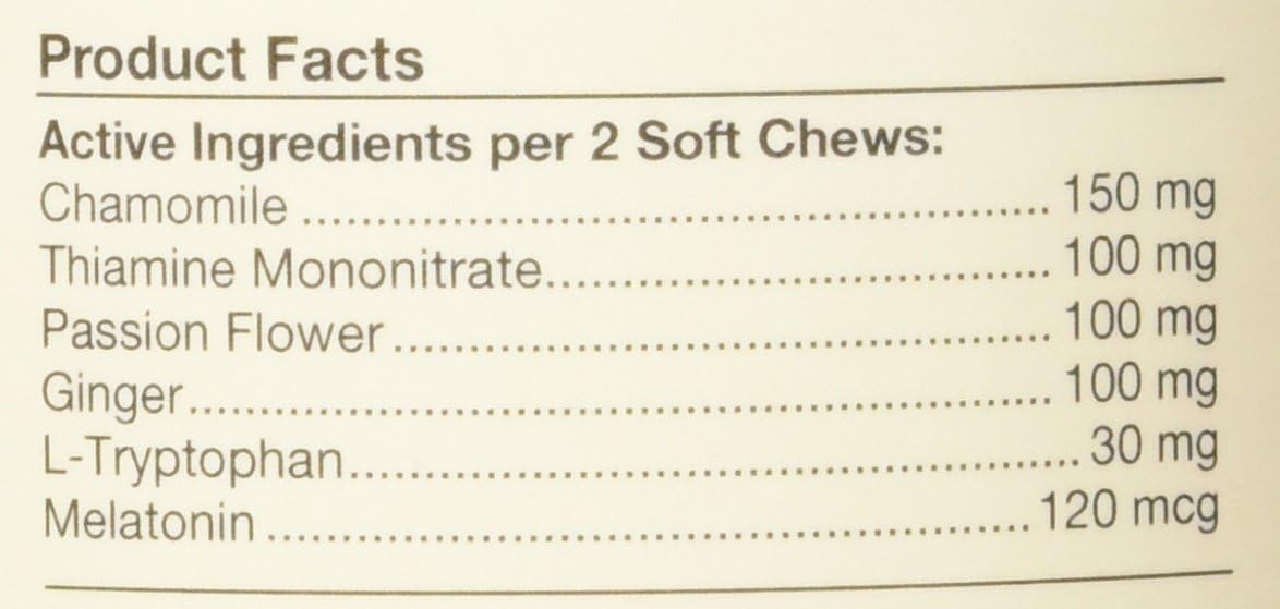 NaturVet Quiet Moments Calming Aid Plus Melatonin 180 Soft Chews 13.9oz - LNJ Liquidations