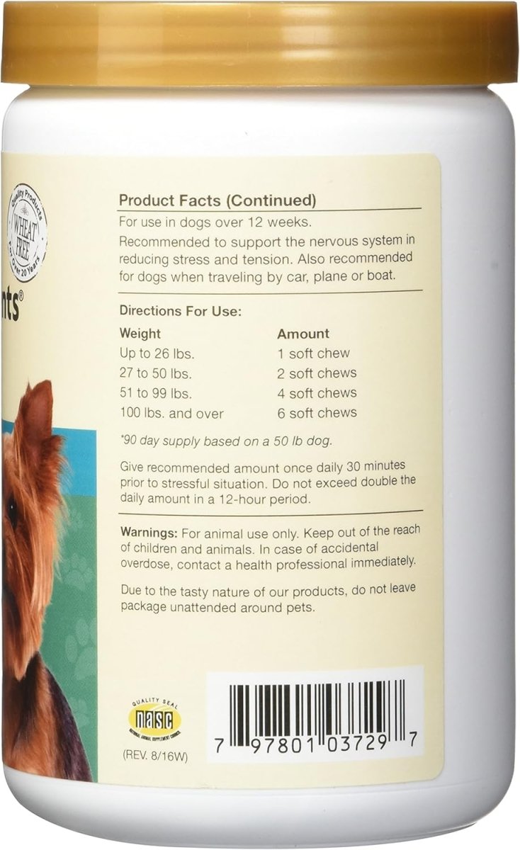 NaturVet Quiet Moments Calming Aid Plus Melatonin 180 Soft Chews 13.9oz - LNJ Liquidations
