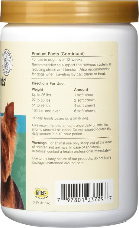 NaturVet Quiet Moments Calming Aid Plus Melatonin 180 Soft Chews 13.9oz - LNJ Liquidations