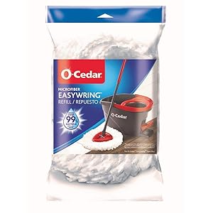 O - Cedar EasyWring 12 in. L Microfiber Mop Refill 1 pk - Case of: 1; Each Pack Qty: 1 - LNJ Liquidations