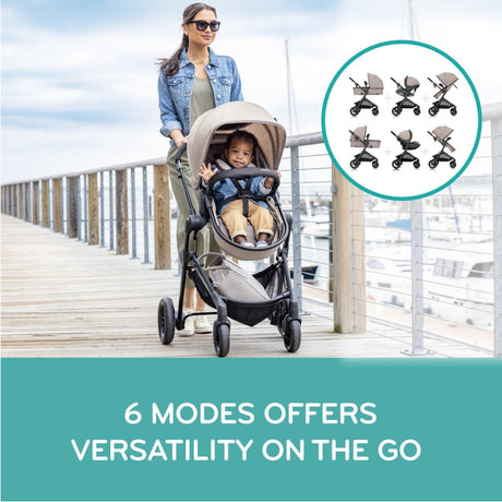 Pivot Modular Travel System with LiteMax Infant Car Seat (Casual Gray) - LNJ Liquidations
