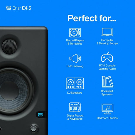 PreSonus Eris E4.5 2 Way 4.5 Inch Near Field Studio Monitor Pair - LNJ Liquidations