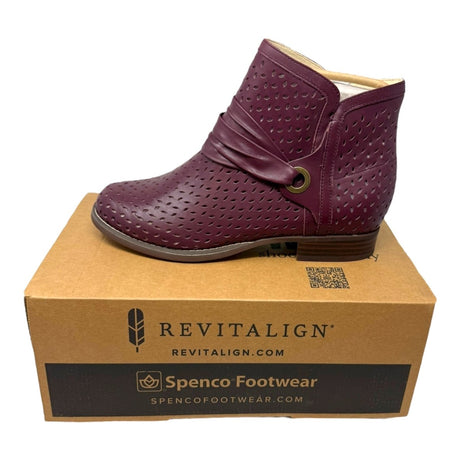 Revitalign Women's Priscilla Ankle Boot, Burgundy, 9.5 Wide - Clothing And Accessories - LNJ Liquidations