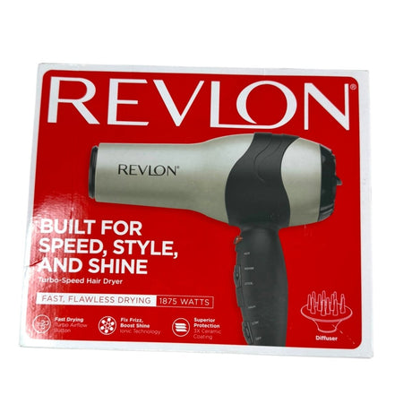 REVLON Turbo Hair Dryer with Advanced Ionic Technology, Ceramic Coating - Open Box - LNJ Liquidations