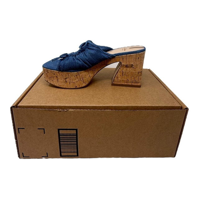 Sam Edelman Dova Wedge Sandal Washed Indigo 7 Medium - Clothing And Accessories - LNJ Liquidations