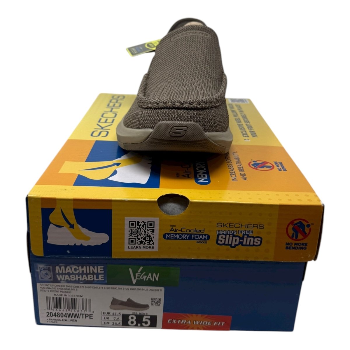 Skechers Men's Parson - Ralven 204804 Moc Toe Slip - Ins, Taupe, 8.5 Wide - Clothing And Accessories - LNJ Liquidations