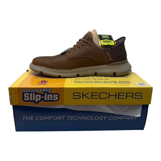 Skechers Men's Slip - ins Garza - Gervin Casual Slip - On Shoes Moccasin, Dark Brown, 13 - Clothing And Accessories - LNJ Liquidations