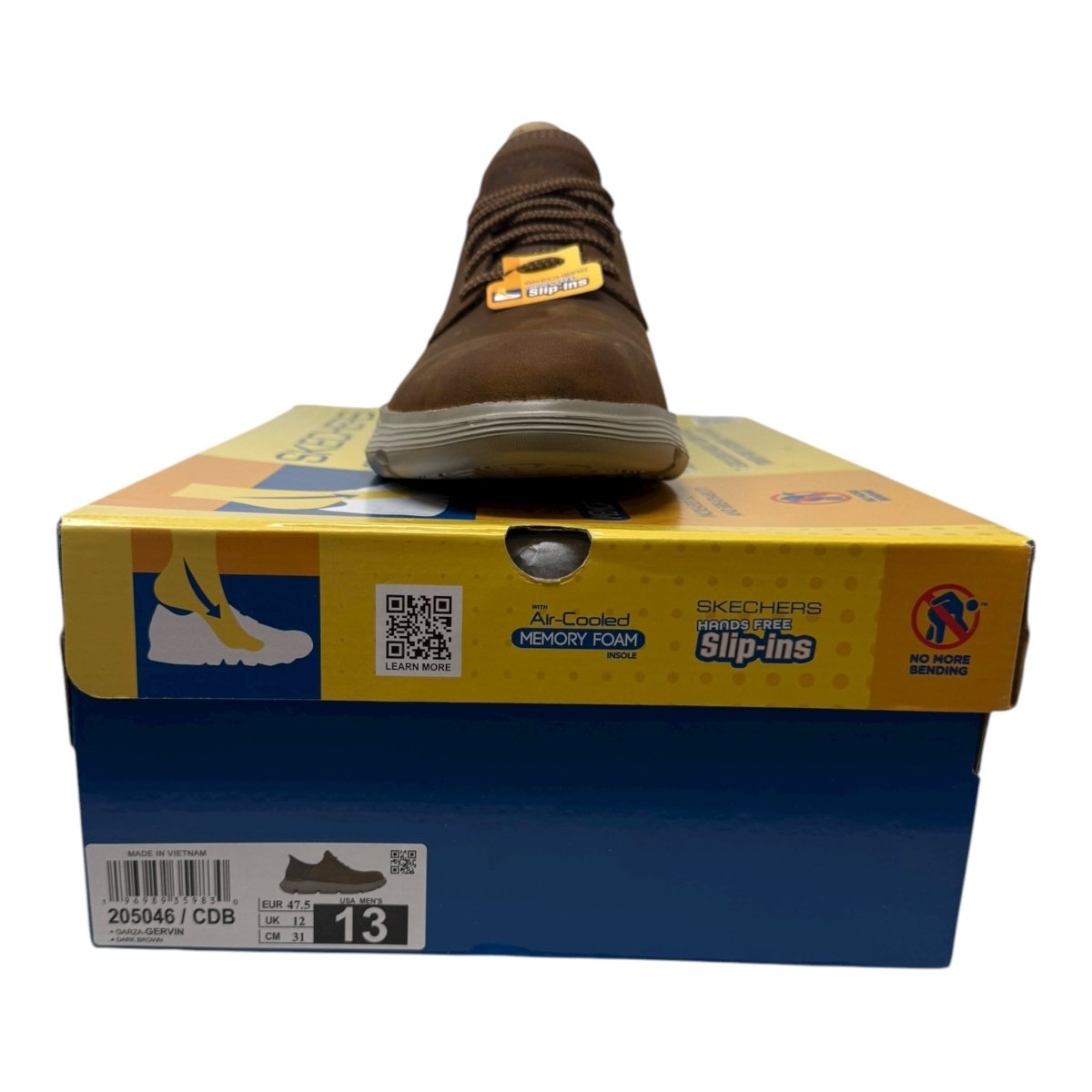 Skechers Men's Slip - ins Garza - Gervin Casual Slip - On Shoes Moccasin, Dark Brown, 13 - Clothing And Accessories - LNJ Liquidations