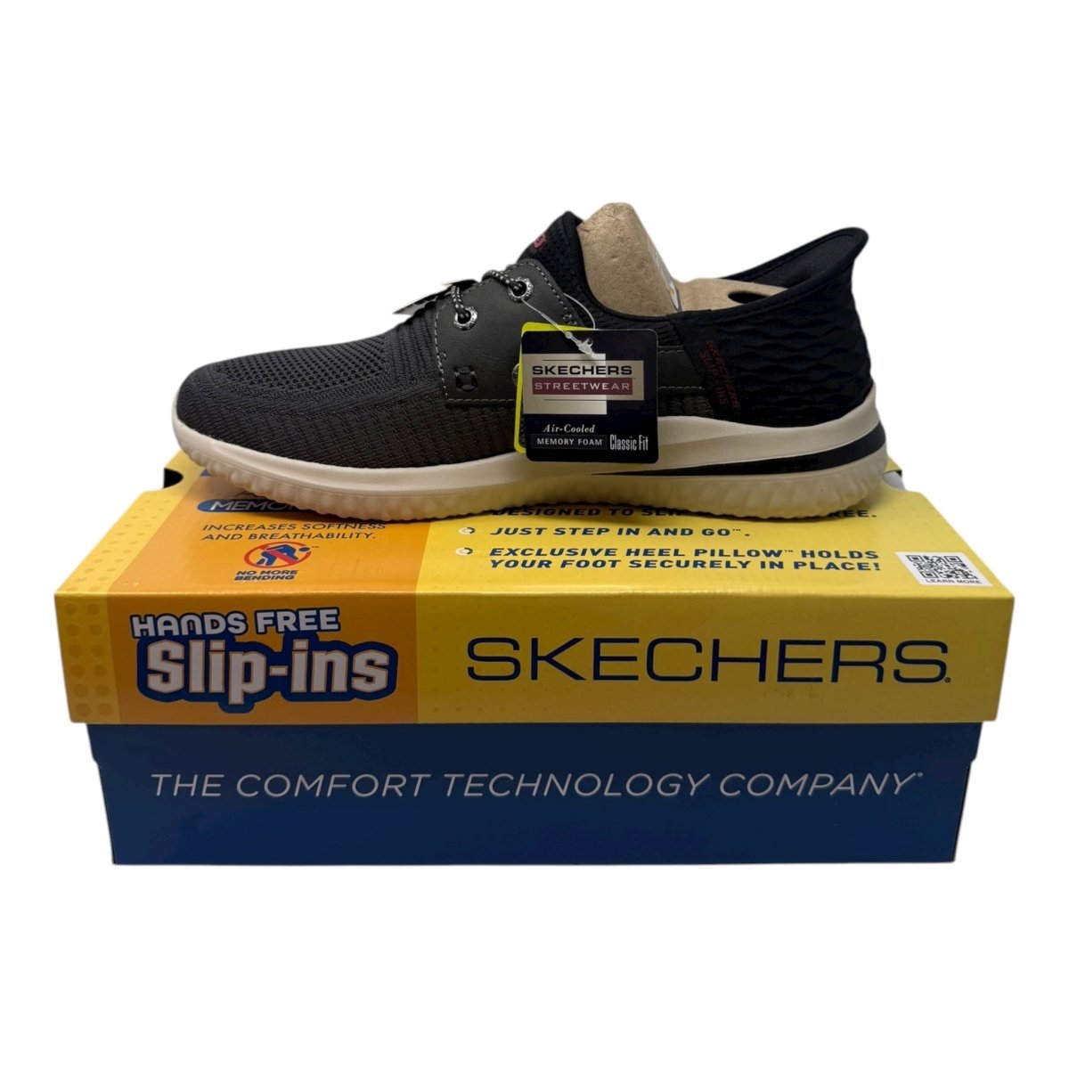 Skechers USA Men's Men's Delson 3.0 - Roth 210606 Low Profile Bungee Lace Slip - Ins, Chbk, 9 - Clothing And Accessories - LNJ Liquidations