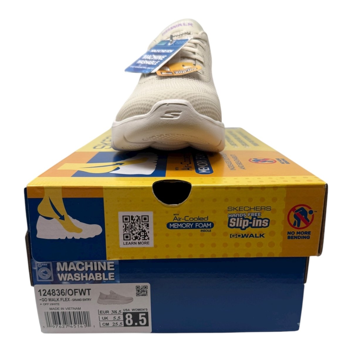 Skechers Women's Go Walk Flex Hands Free Slip - Ins - Grand Entry Sneaker, White, 8.5 - Clothing And Accessories - LNJ Liquidations