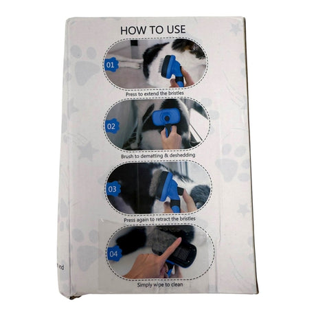 Swihauk Self Cleaning Slicker Brush Skin Friendly Deshedding Grooming Tool for Dogs and Cats Blue - Open Box - LNJ Liquidations