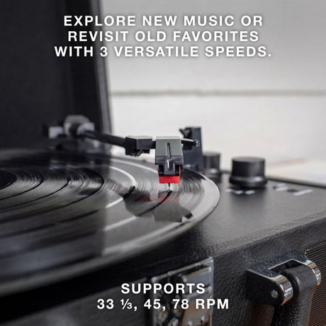 Victrola Journey Bluetooth Portable Suitcase Record Player Built in Speakers 3 Speed Vinyl White New - LNJ Liquidations